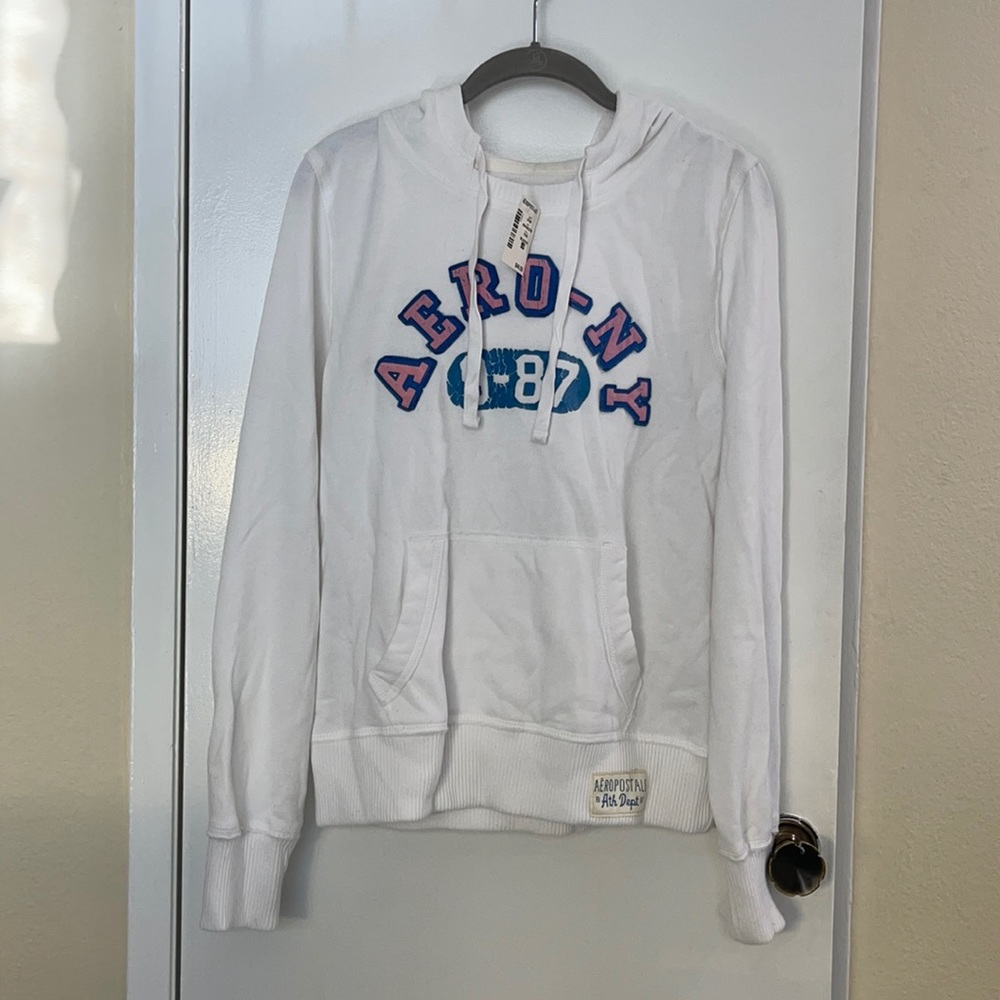 Set of Two--White and green hoodies
